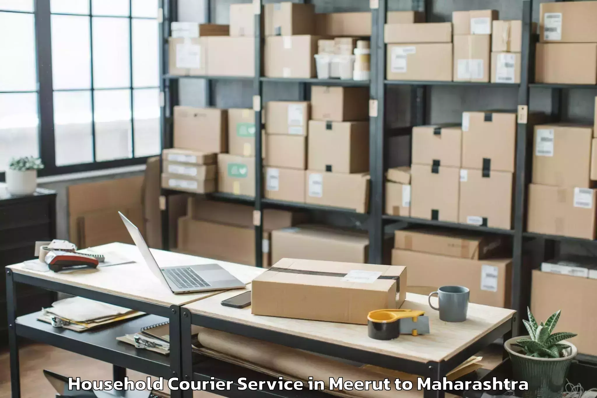 Expert Meerut to Sangamner Household Courier